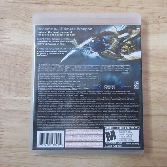 Dark Sector (Sony PlayStation 3, 2008) PS3 Complete with Manual - Picture 3 of 6
